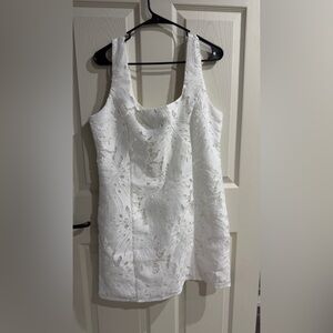 Adelyn Rae white lace size large Textured Dress